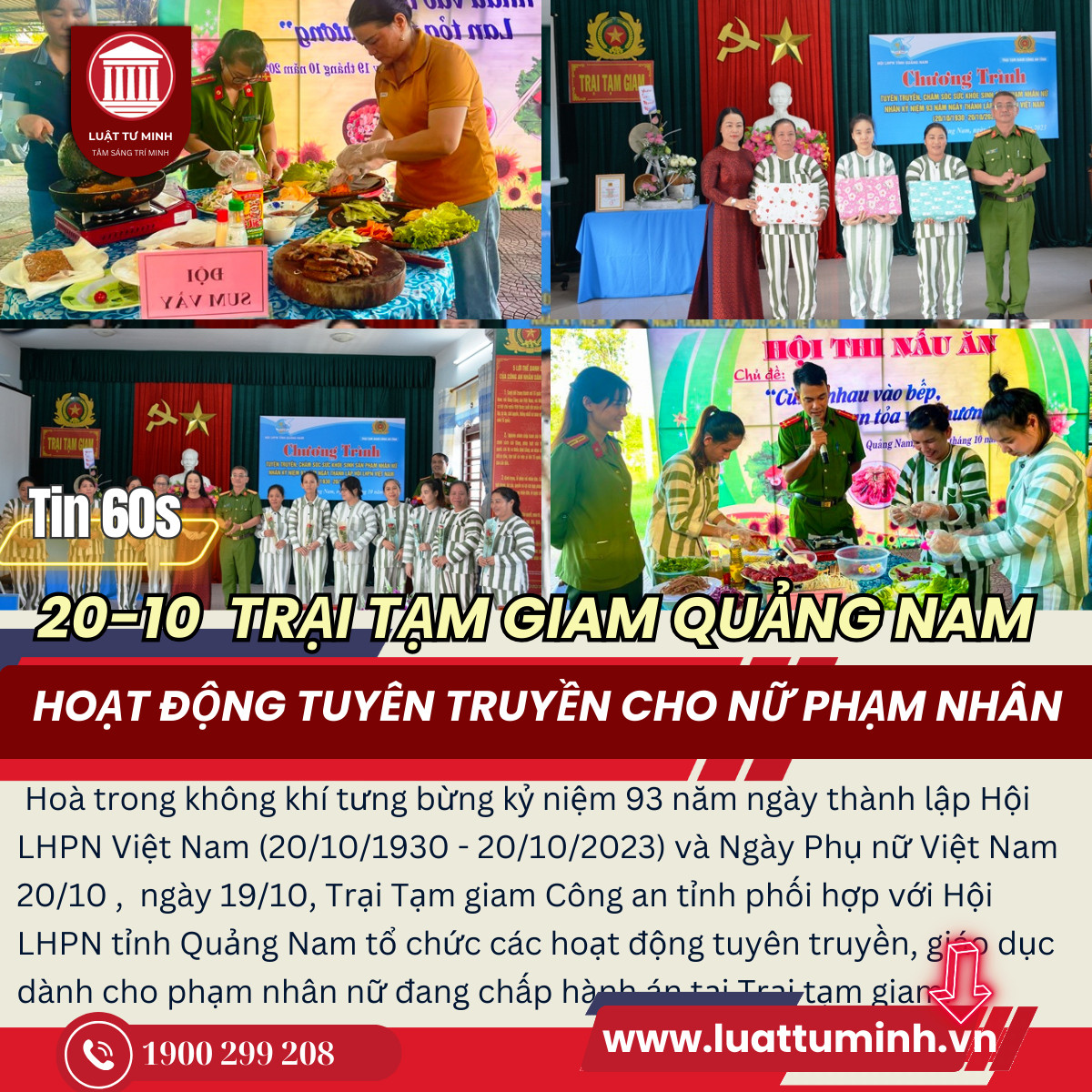 Hoạt động tuyên truyền, giáo dục dành cho nữ phạm nhân nhân dịp 20/10 - Luật Tư Minh