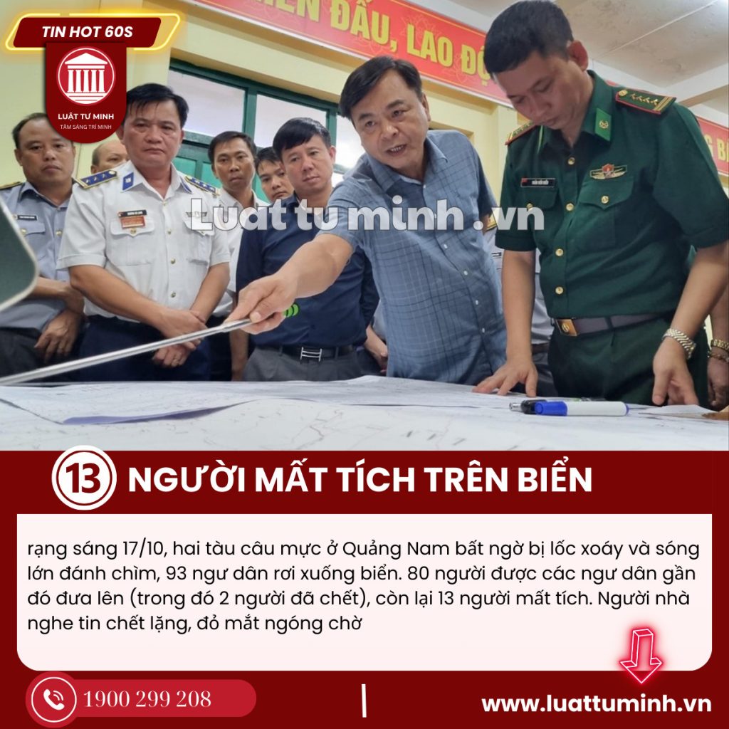 13 người mất tích trên biển