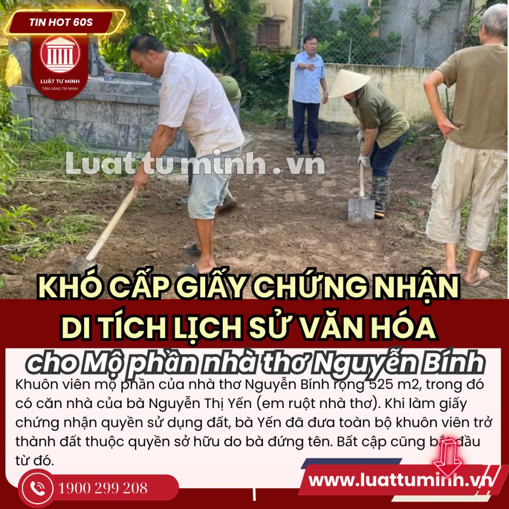 Khó cấp giấy chứng nhận di tích lịch sử văn hóa cho mộ phần nhà thơ Nguyễn Bính - Luật Tư Minh
