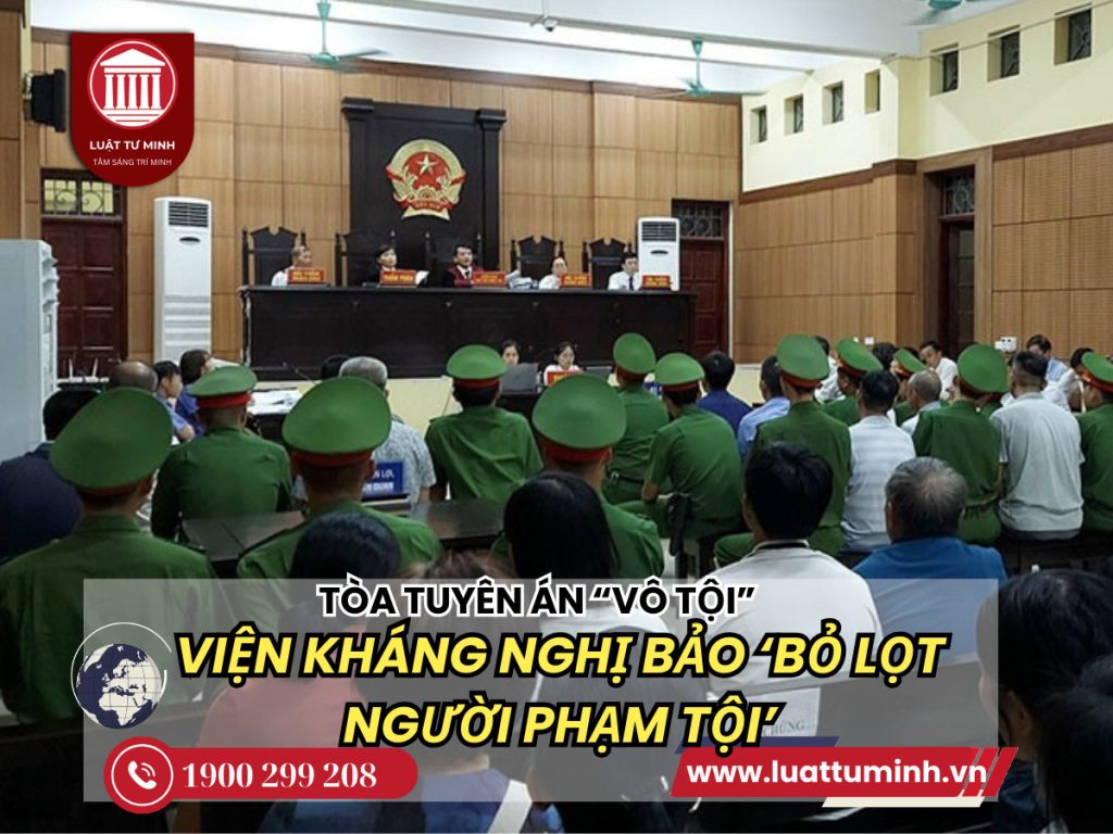 Toà tuyên vô tội, Viện kháng nghị bảo ‘bỏ lọt người phạm tội’ - Luật Tư Minh