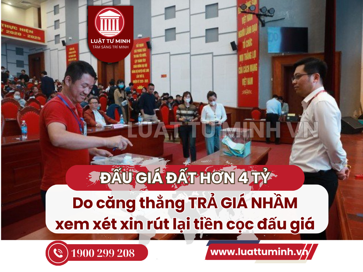 Vụ đấu giá đất hơn 4 tỉ đồng/m2: Do căng thẳng nên trả giá nhầm? - Luật Tư Minh