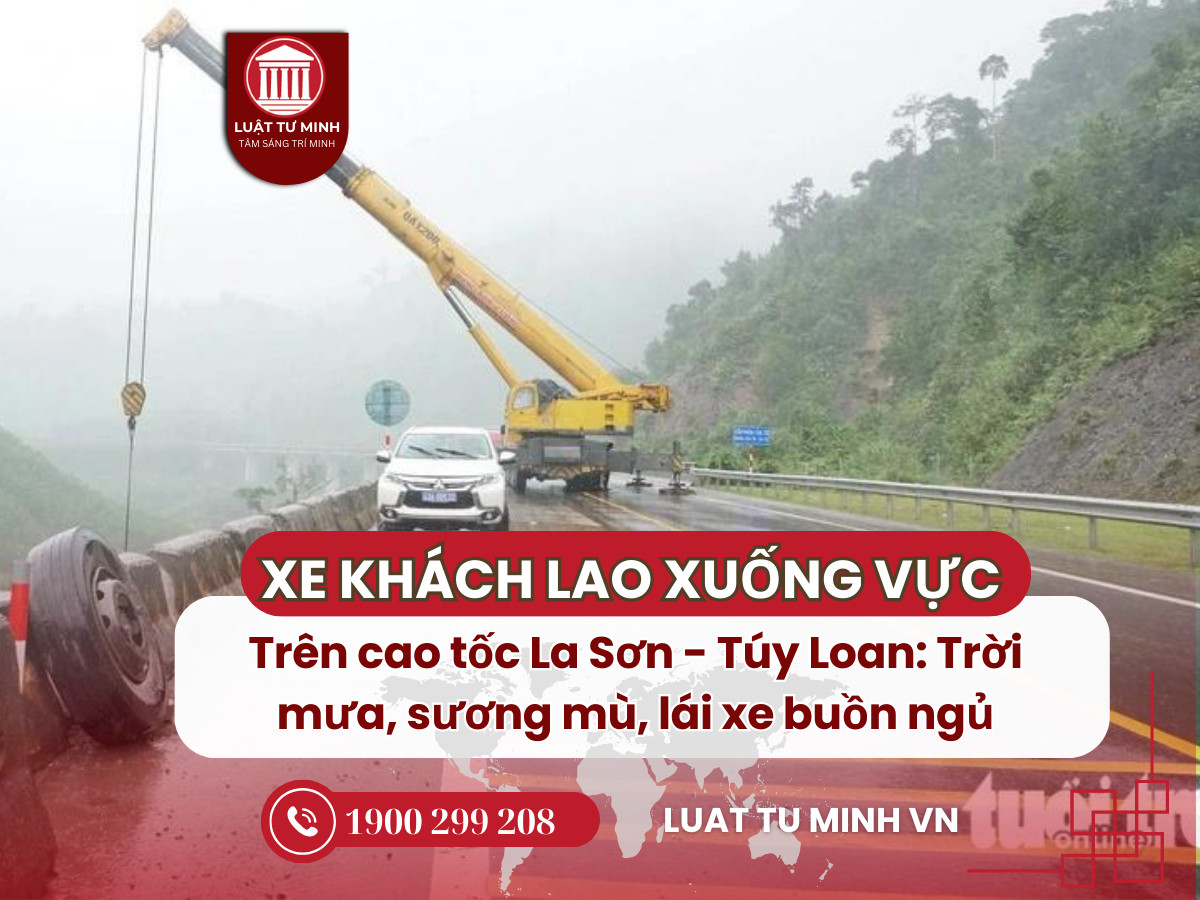 Xe khách lao xuống vực trên cao tốc La Sơn - Túy Loan - Luật Tư Minh