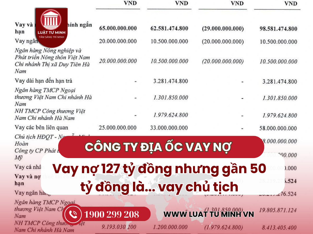 Công ty địa ốc vay nợ 127 tỷ đồng nhưng gần 50 tỷ đồng là... vay chủ tịch