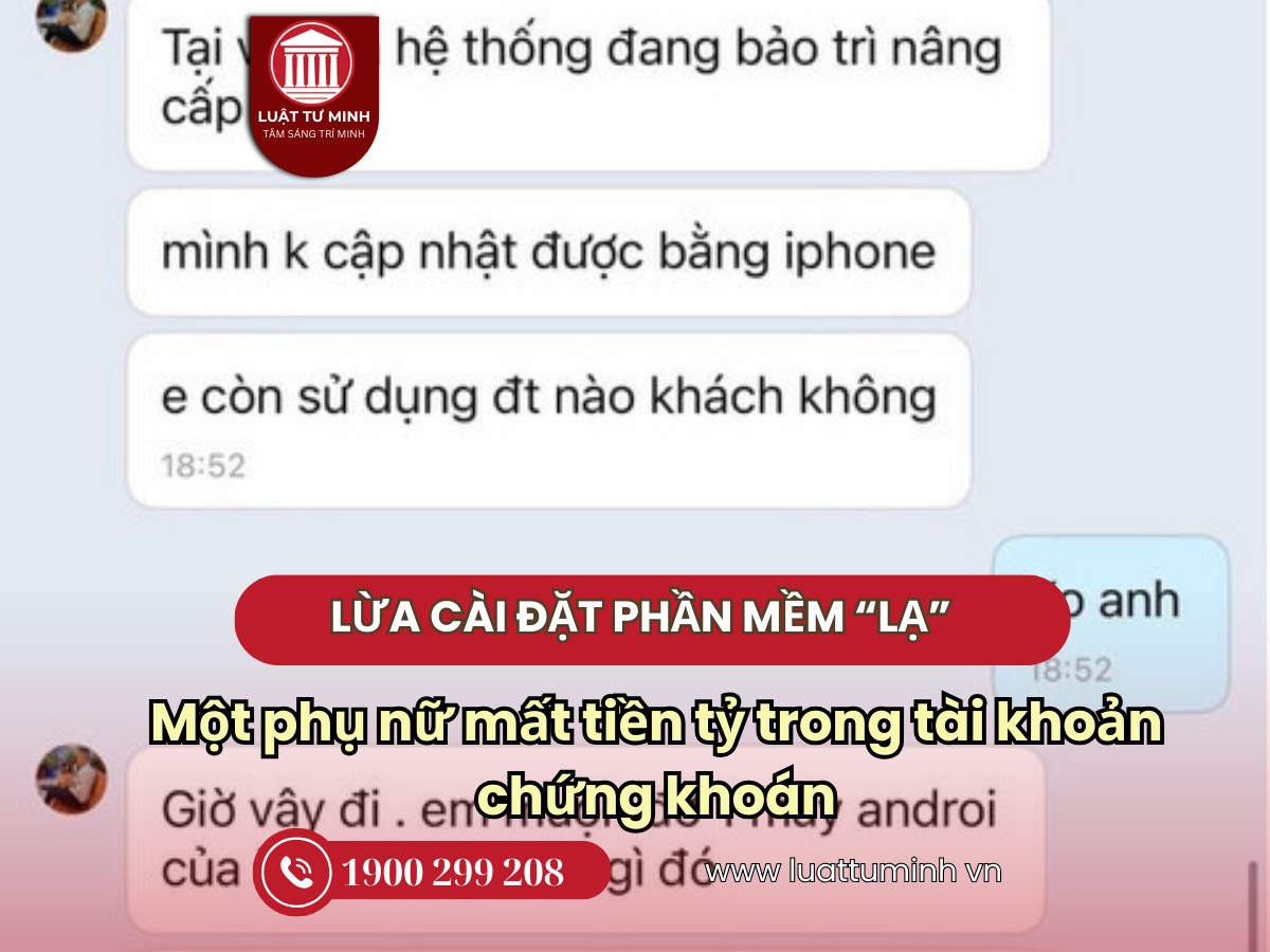 Bị lừa cài đặt phần mềm “lạ”, một phụ nữ mất tiền tỷ trong tài khoản chứng khoán