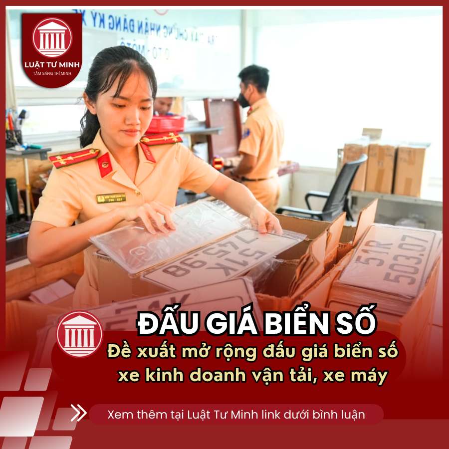 Đấu giá biển số xe kinh doanh vận tải, xe máy