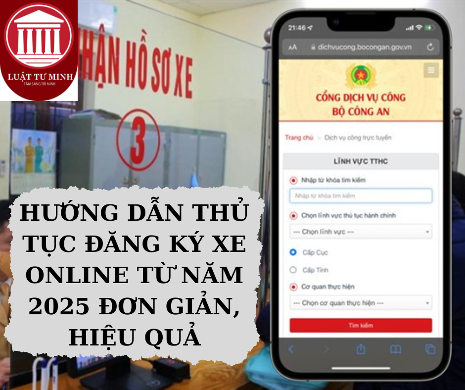 Hướng dẫn thủ tục đăng ký xe online từ ngày 01/01/2025