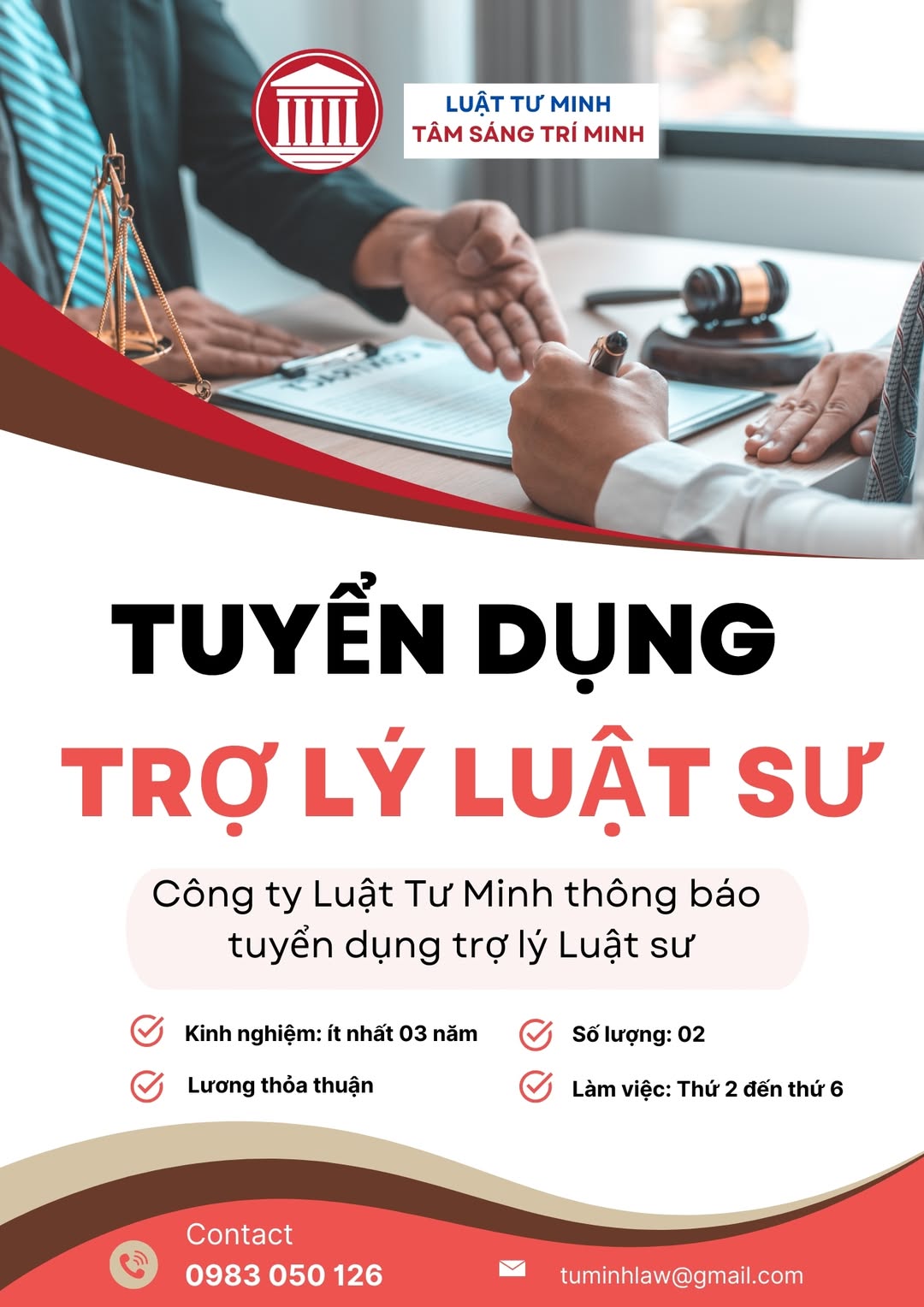 TUYỂN DỤNG TRỢ LÝ LUẬT SƯ